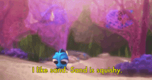 Baby Dory: Sand is squishy